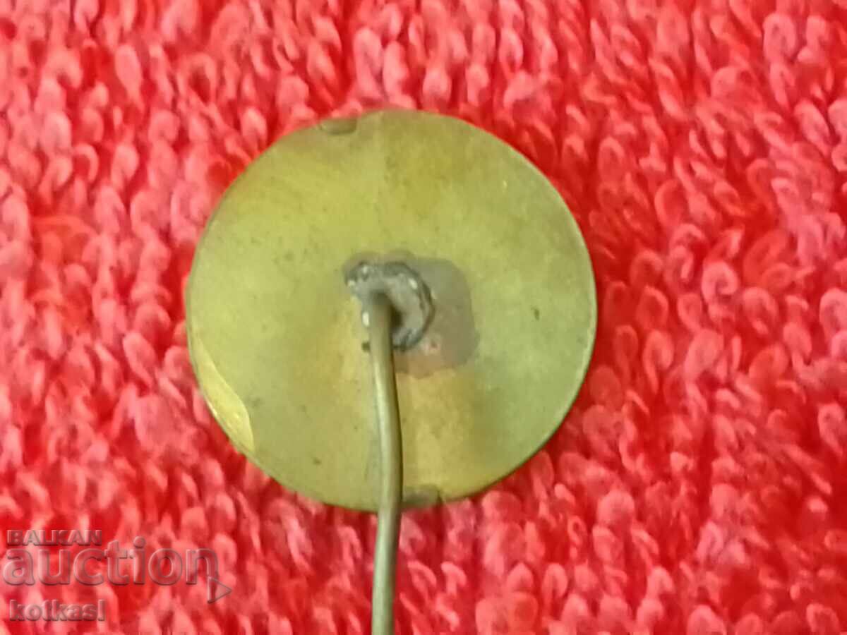 Old badge bronze pin enamel B.T.S. Bulgarian Commercial Union - 5 Old badge bronze pin enamel B.T.S. Bulgarian Commercial Union - 5