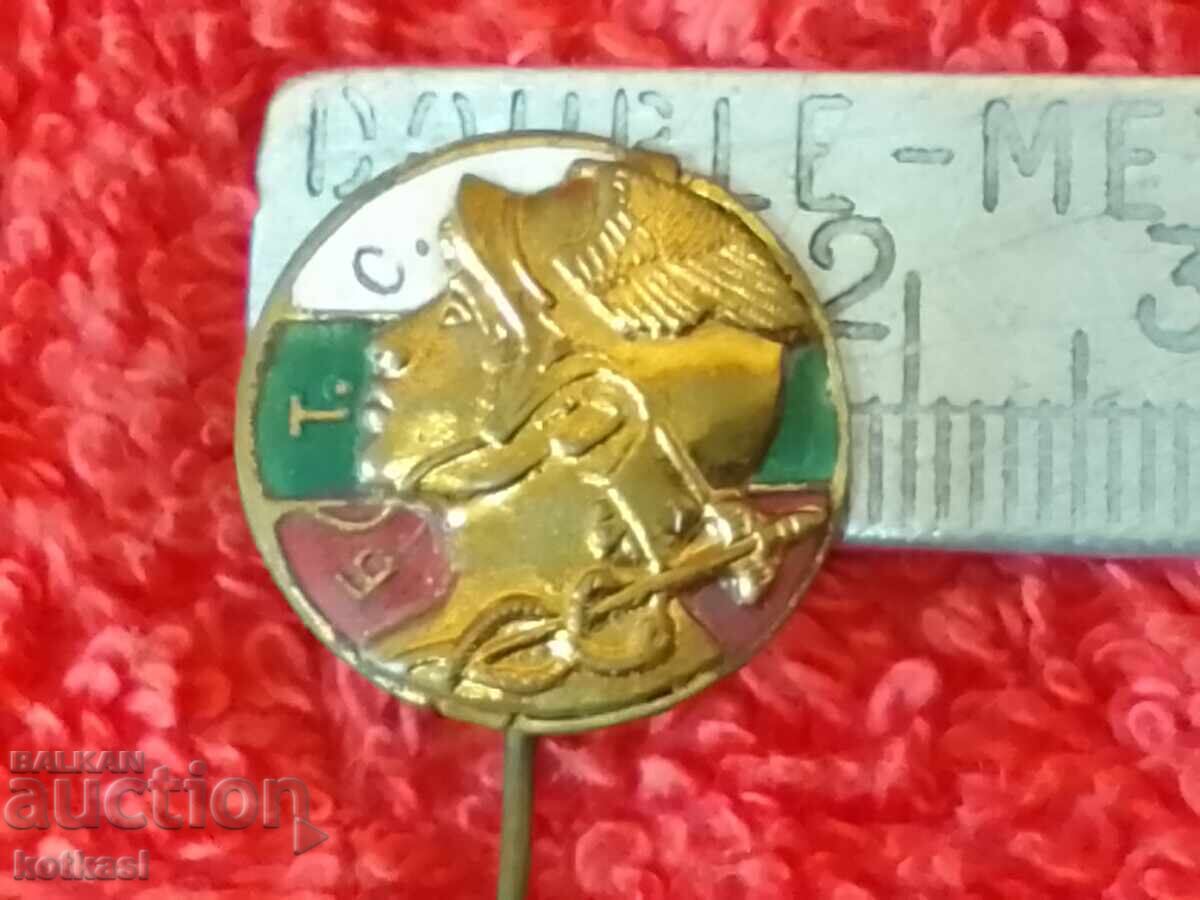 Old badge bronze pin enamel B.T.S. Bulgarian Commercial Union Old badge bronze pin enamel B.T.S. Bulgarian Commercial Union