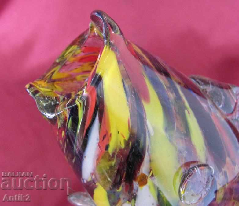 Auction 50's Morano Crystal Glass Figure-Fish Auction 50's Morano Crystal Glass Figure-Fish