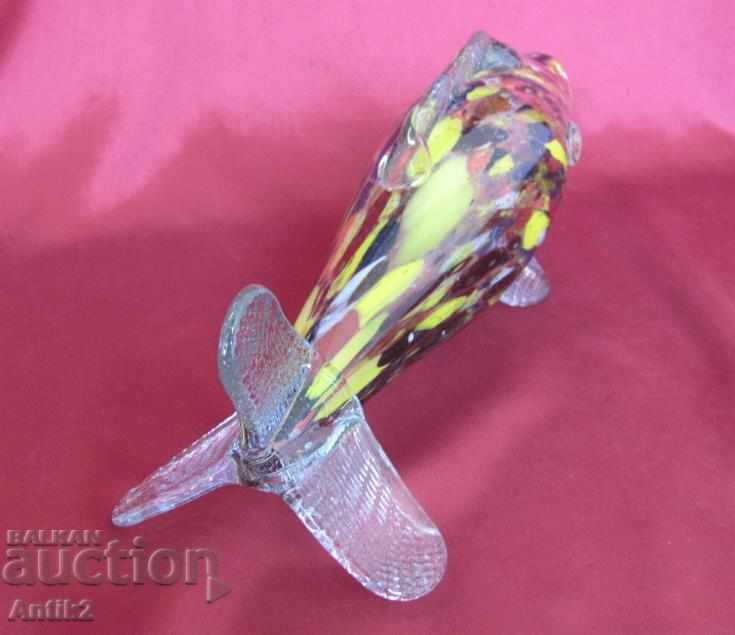 50's Morano Crystal Glass Figure-Fish - 5 50's Morano Crystal Glass Figure-Fish - 5