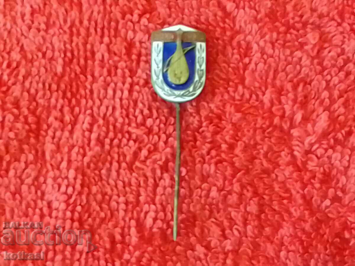 Auction Old Royal Badge Bronze Pin Enamel CHORUS VIOLIN Auction Old Royal Badge Bronze Pin Enamel CHORUS VIOLIN