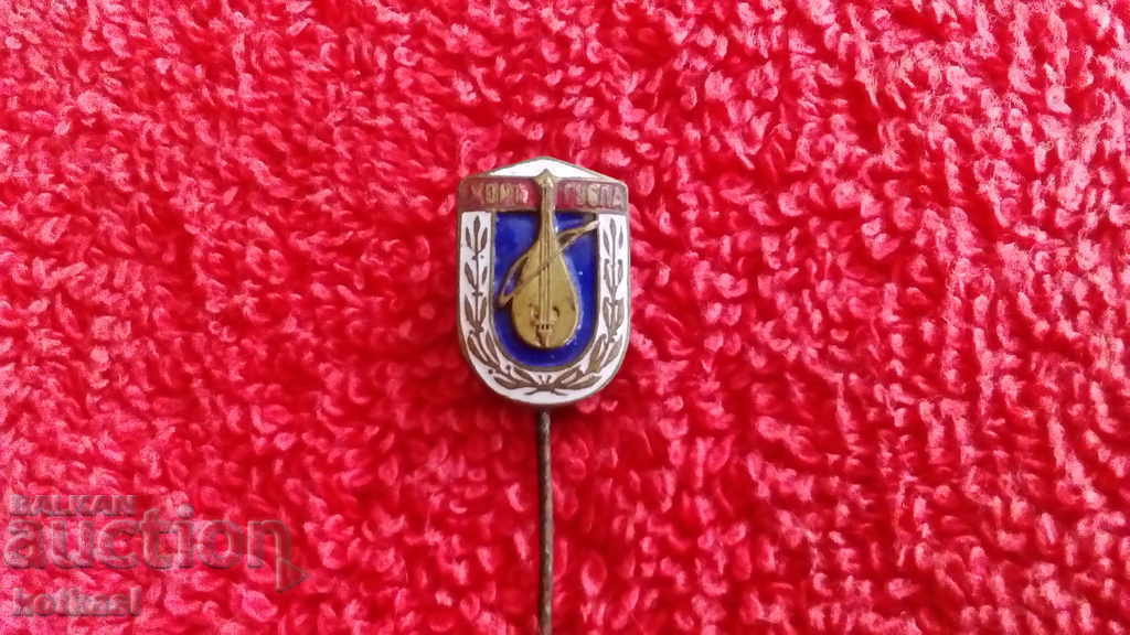 Delivery of Old Royal Badge Bronze Pin Enamel CHORUS VIOLIN Delivery of Old Royal Badge Bronze Pin Enamel CHORUS VIOLIN