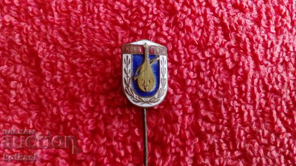 Old Royal Badge Bronze Pin Enamel CHORUS VIOLIN