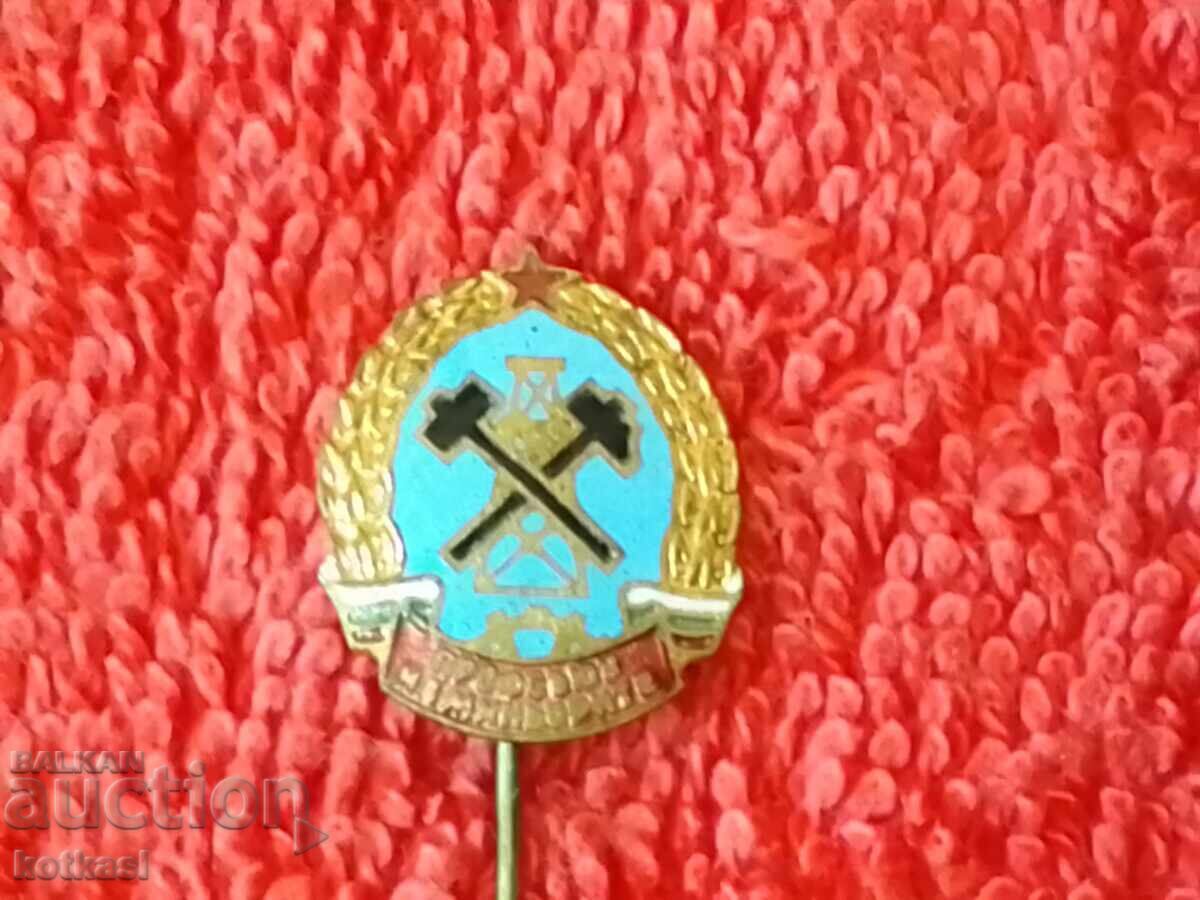 Livrarea Veche insignă socială bronz pin email MINERALS' UNION excelent Livrarea Veche insignă socială bronz pin email MINERALS' UNION excelent