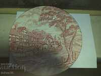 OLD ENGLISH PORCELAIN COLLECTOR'S DISH TRAY SCENE