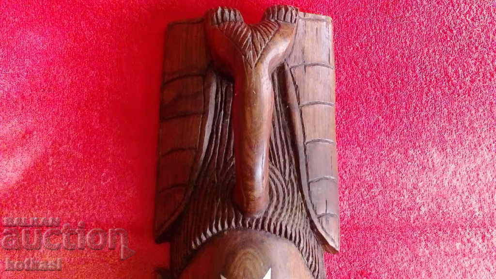 Delivery of Old Large Wood Carving Mask with Elephant Trunk Inlay Delivery of Old Large Wood Carving Mask with Elephant Trunk Inlay