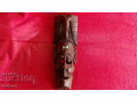 Old large Wood Carving Mask inlays