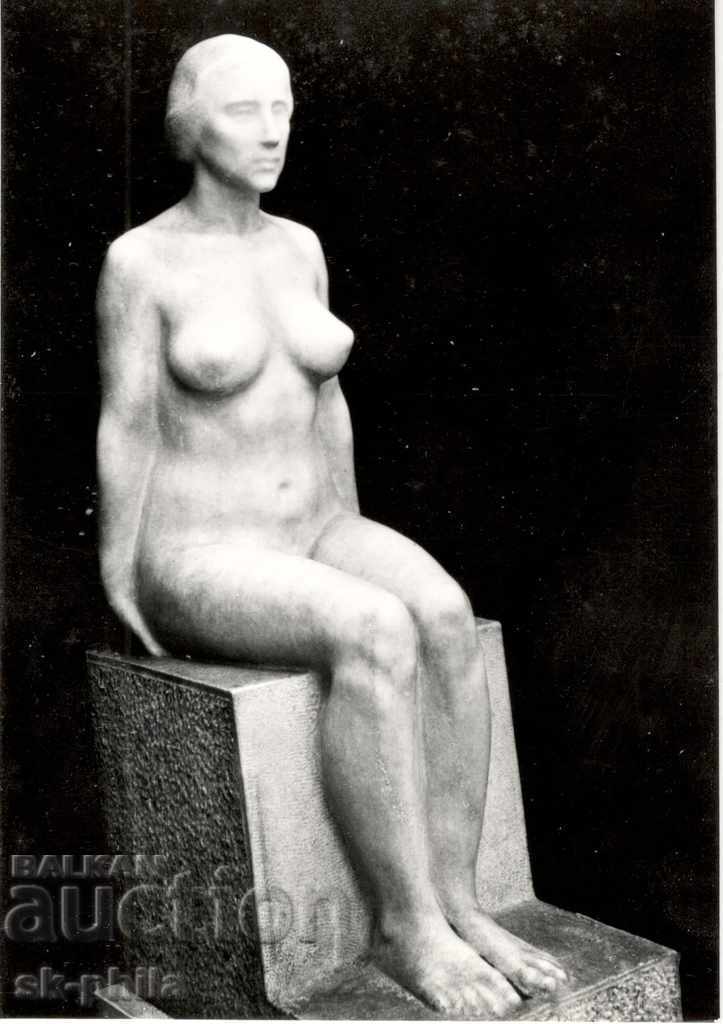 Old postcard - Andrey Nikolov - Seated woman