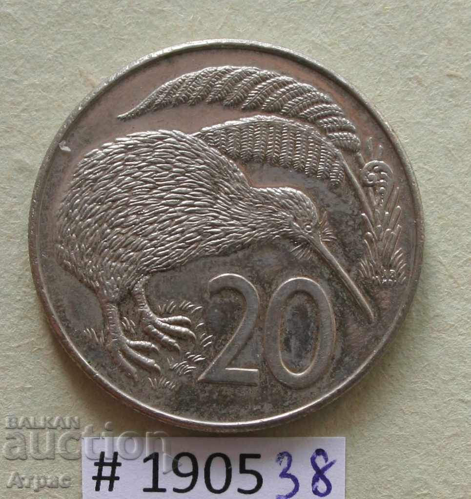 20 cents 1987 New Zealand-