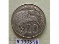 20 cents 1987 New Zealand-