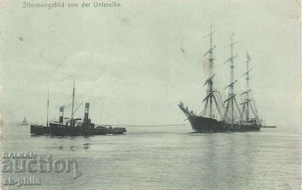 Old postcard - Ships from the early twentieth century