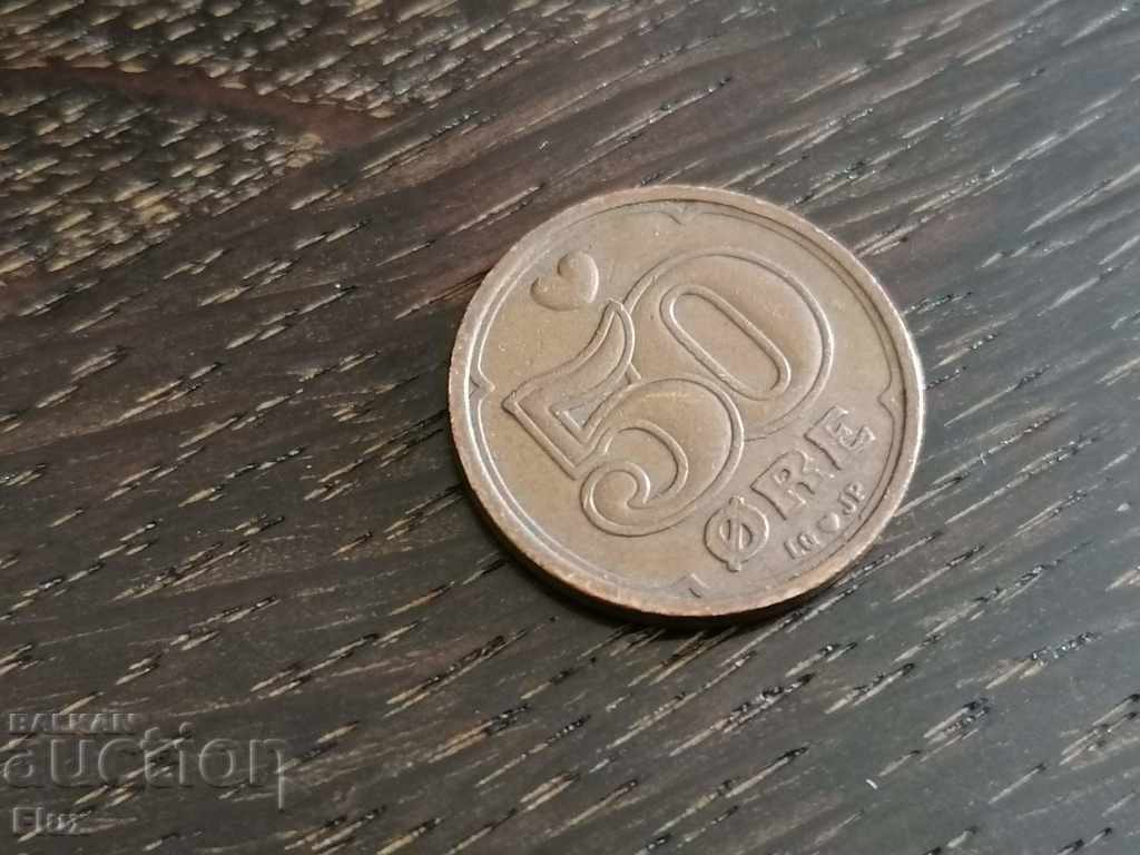 Monedă - Danemarca - 50 minereuri 1998.