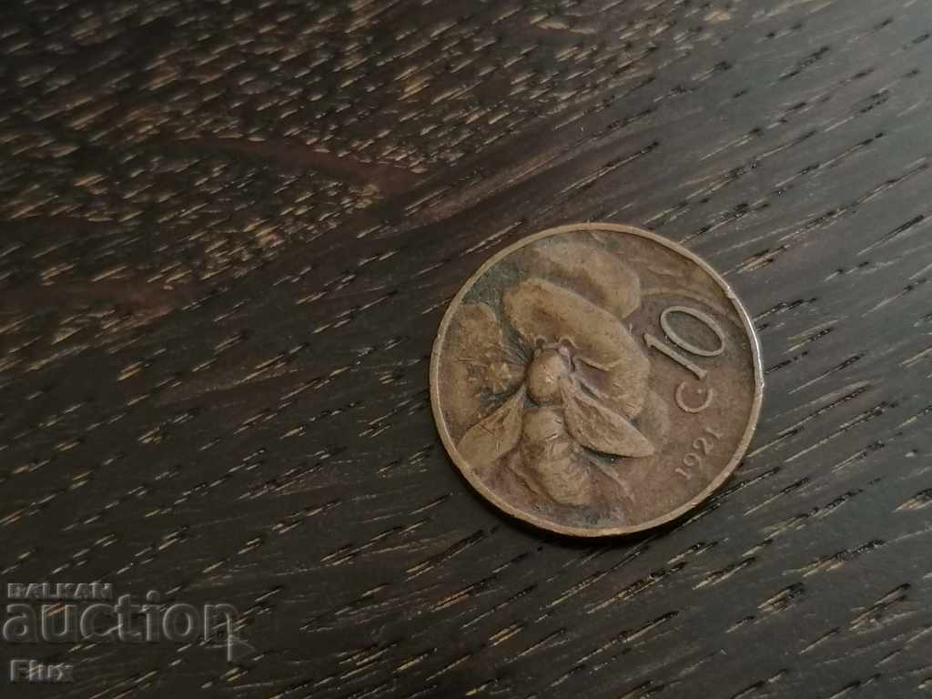 Moneda - Italia - 10 centi 1921.