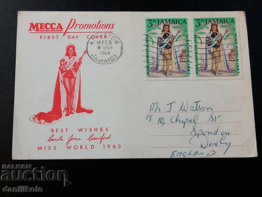 * $ * Y * $ * OLD COST POSTAL 1964 MISS WORLD JAMAICA * $ * Y * $ * cu preț 29.00 BGN | € 14.83 * $ * Y * $ * OLD COST POSTAL 1964 MISS WORLD JAMAICA * $ * Y * $ * cu preț 29.00 BGN | € 14.83