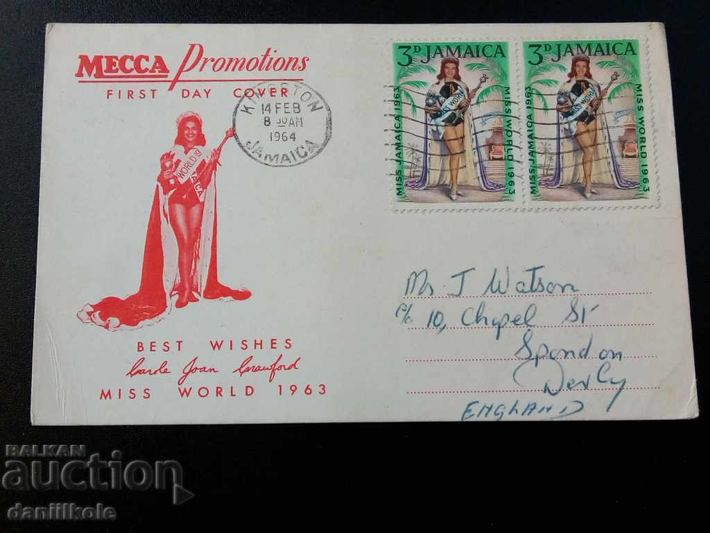 Licitație *$*Y*$* CĂRȚI POȘTALE VECHI 1964 MISS WORLD JAMAICA *$*Y*$* Licitație *$*Y*$* CĂRȚI POȘTALE VECHI 1964 MISS WORLD JAMAICA *$*Y*$*