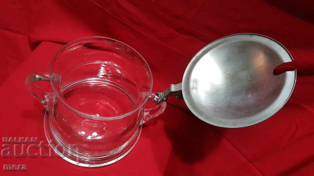 Large glass container with metal lid - 7 Large glass container with metal lid - 7