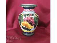 19th century Handmade Vase Majolica Italy