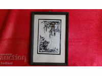 Рисунка бълг автор Гола жена еротика Рамка стъкло паспарту