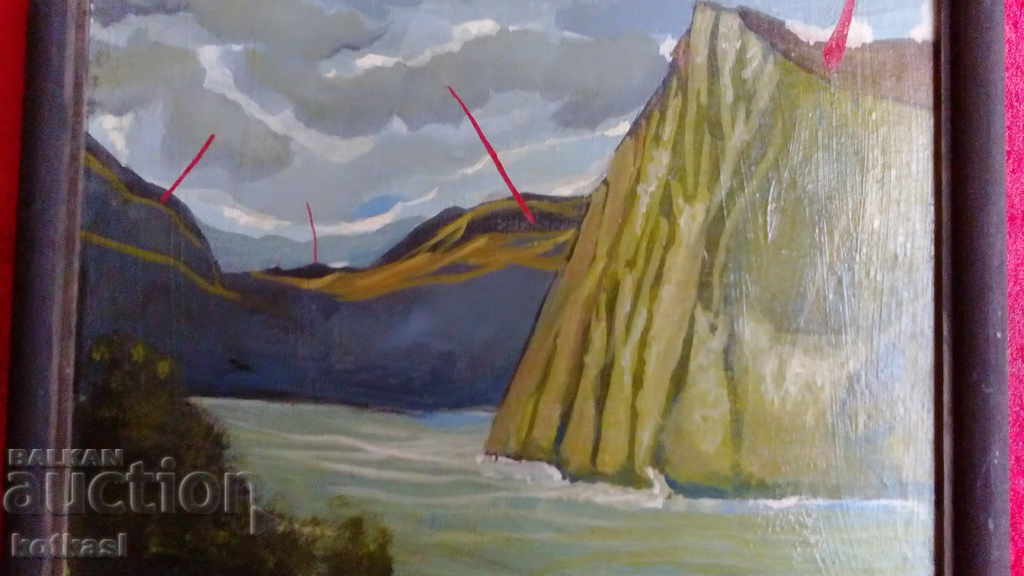 Аукцион Картина масло върху фазер рамка Аукцион Картина масло върху фазер рамка