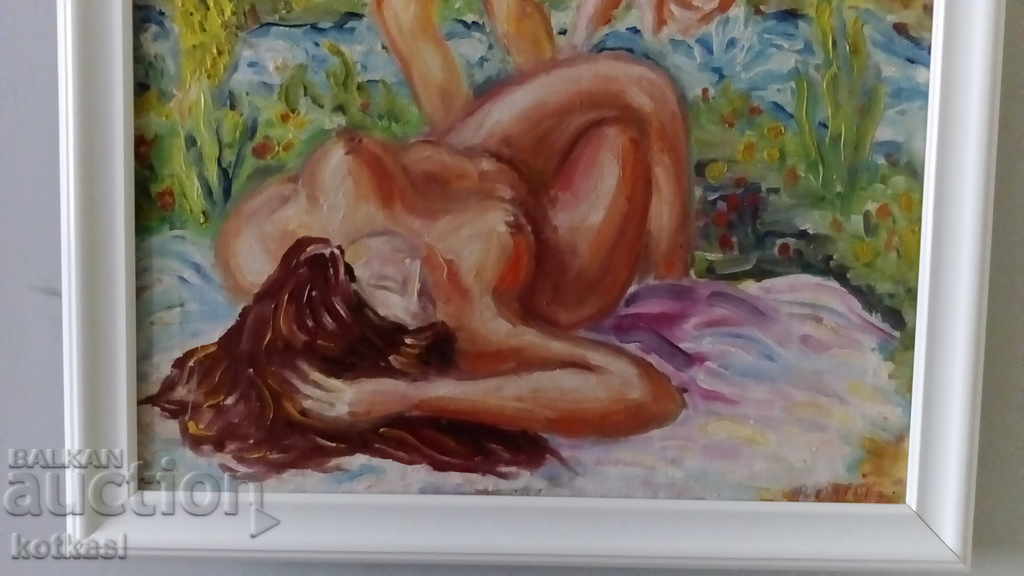 Old social painting, Bulgarian author, 70 years old, naked women, erotica with price 485.50 BGN | € 248.23 Old social painting, Bulgarian author, 70 years old, naked women, erotica with price 485.50 BGN | € 248.23