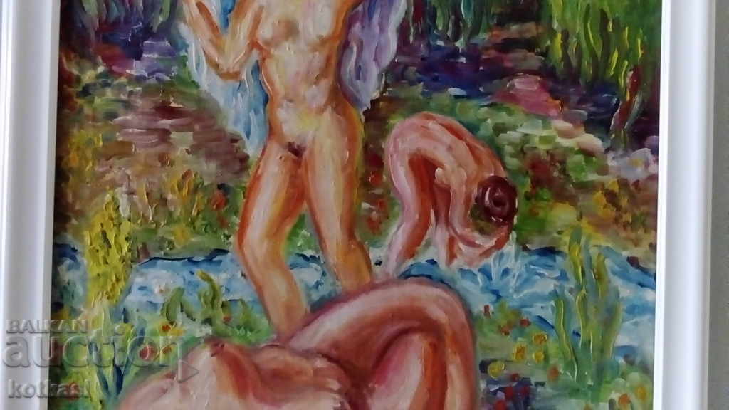 Old social painting, Bulgarian author, 70 years old, naked women, erotica - 6 Old social painting, Bulgarian author, 70 years old, naked women, erotica - 6
