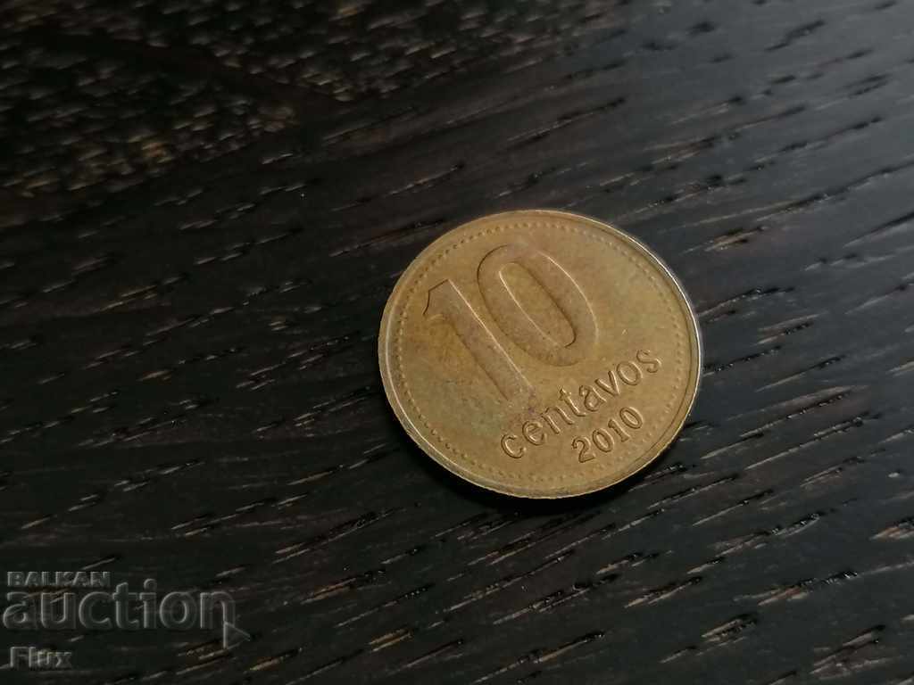 Монета - Аржентина - 10 центавос | 1990г.