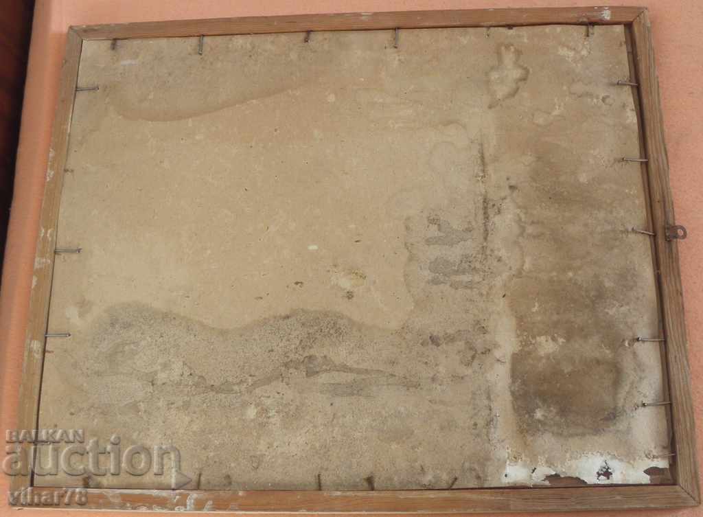 OLD PICTURE-LITHOGRAPHY-PORTRAIT OF STALIN IN A FRAME - 6