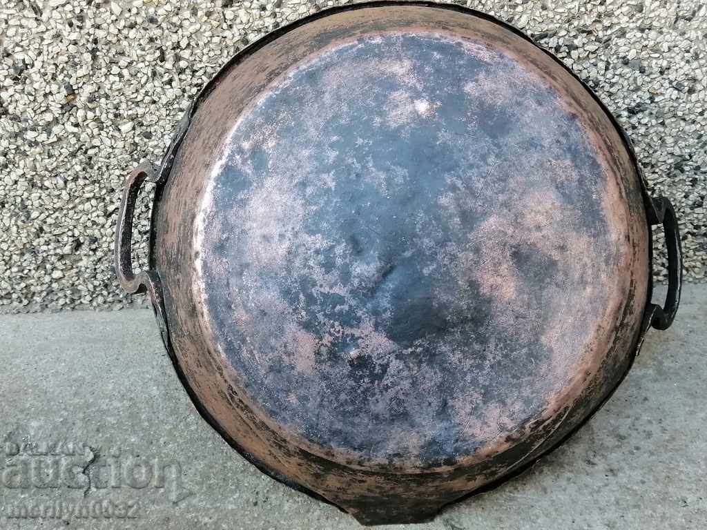 Copper tray, household vessel, copper, blue - 6