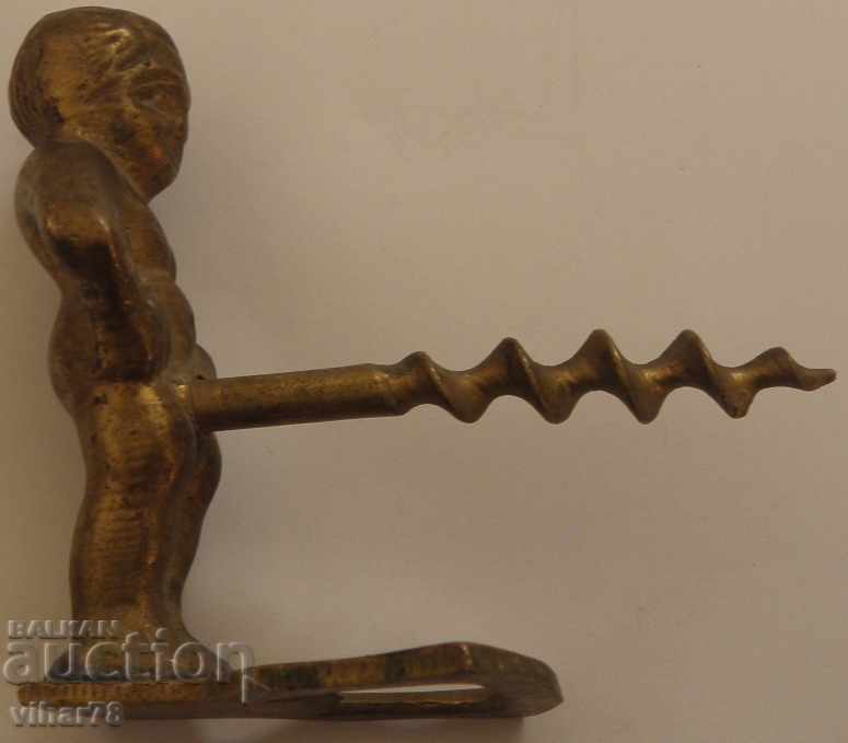 Auction Bronze Corkscrew Opener Auction Bronze Corkscrew Opener