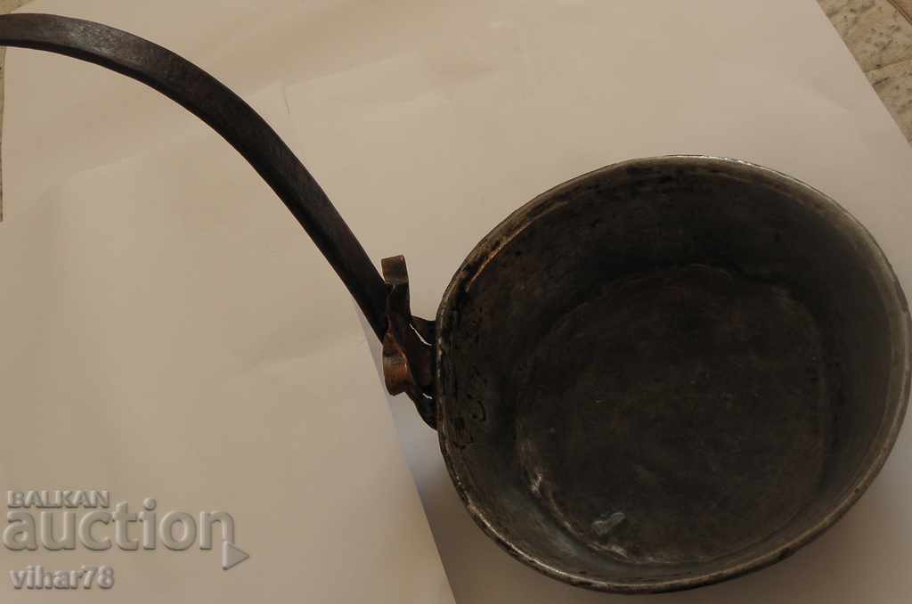old copper pan