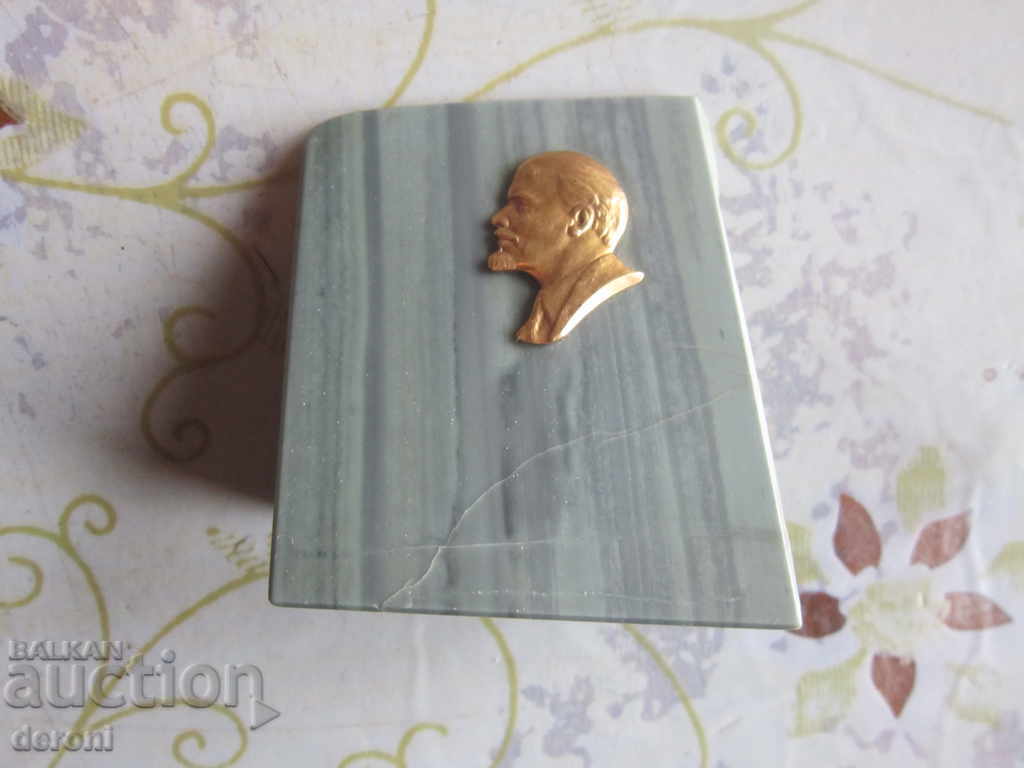 Ρωσική φιγούρα Προτομή του χαλκού του Λένιν και του ανάγλυφου του μαλαχίτη - 7