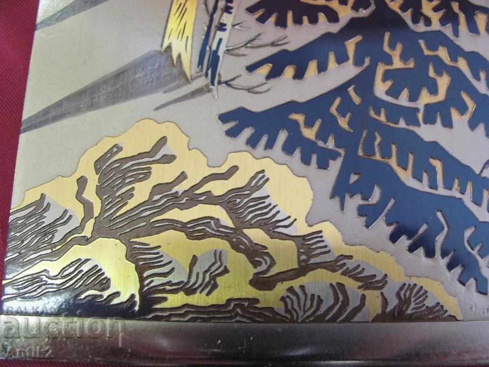 1987 Metallic Painting Engraving - Gold plated USSR Gold - 6 1987 Metallic Painting Engraving - Gold plated USSR Gold - 6