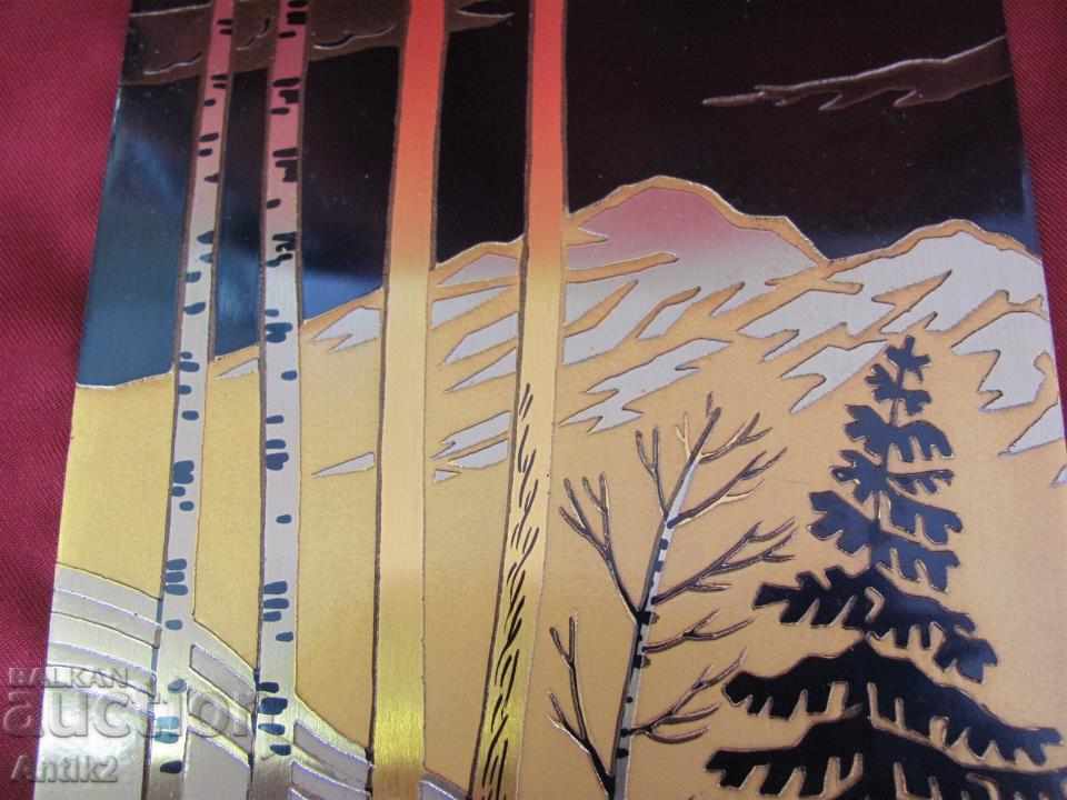 1987 Metallic Painting Engraving - Gold plated USSR Gold - 7 1987 Metallic Painting Engraving - Gold plated USSR Gold - 7