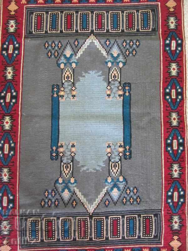 Auction  19th century Hand Woven and Embroidered Prayer Rug