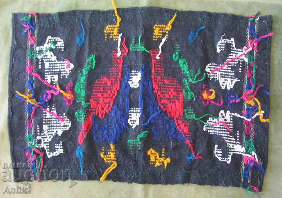 Covor brodat și brodat din secolul al XIX-lea, pernă - 6