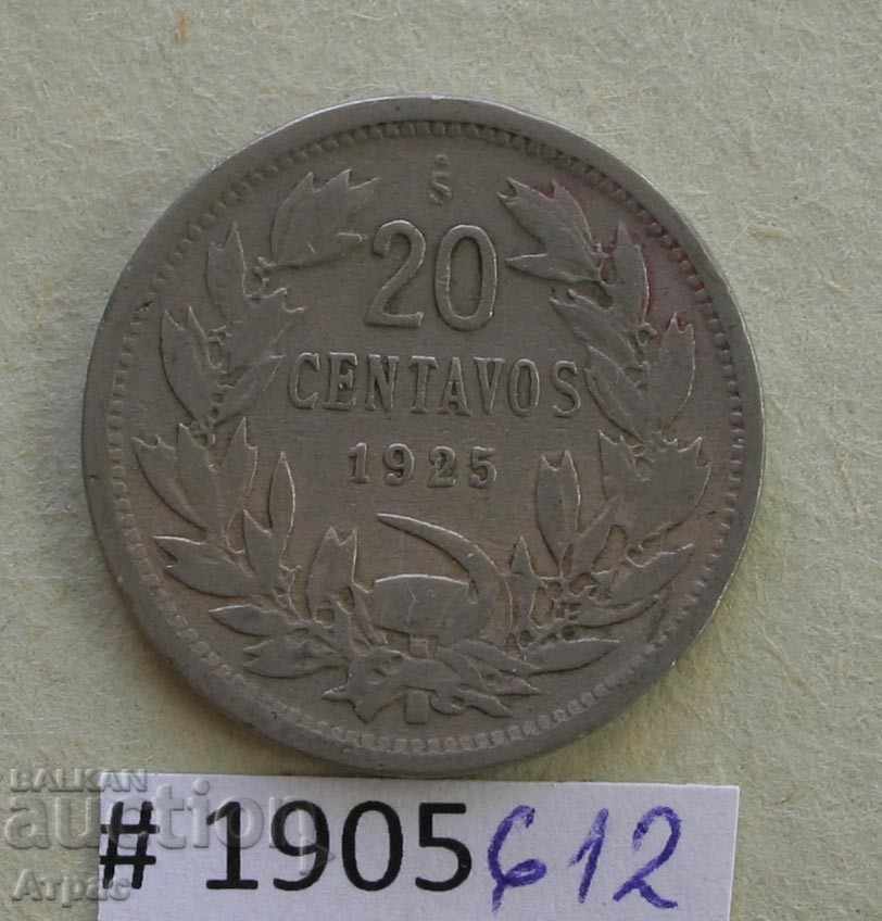 20 centavos 1925 Χιλή