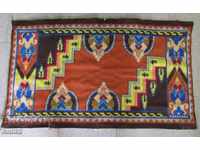 19th Century Hand Embroidered Carpet, Cobra, Wool Gobelin