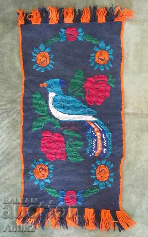 19th Century Hand embroidered Tapestry woolen thread