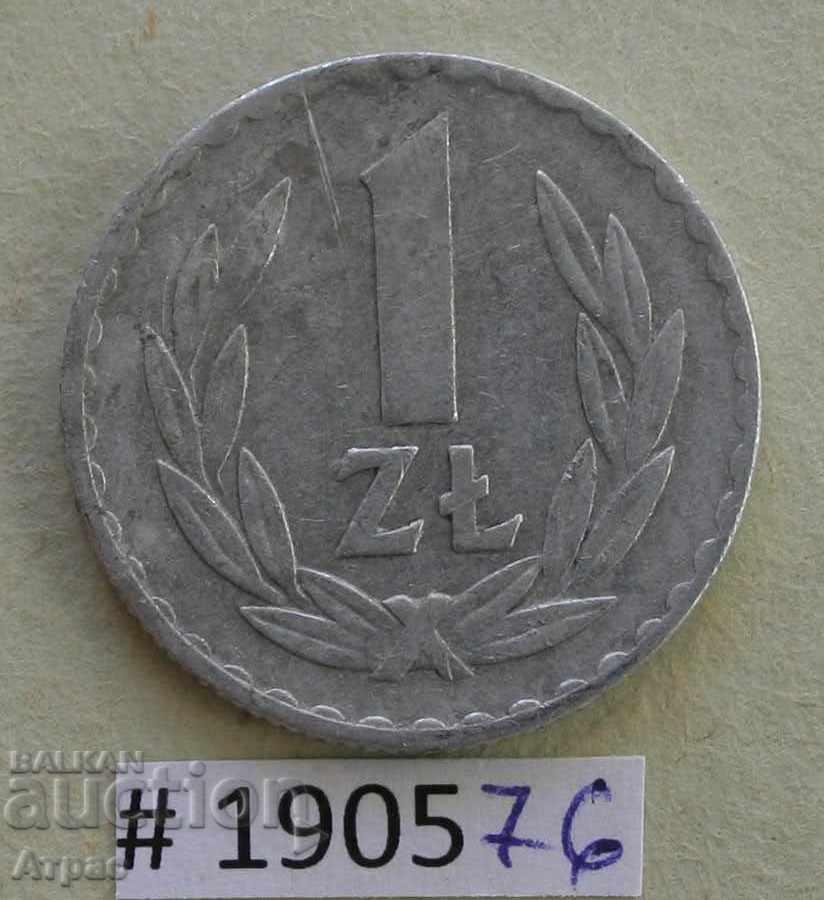1 zloty 1970 Poland