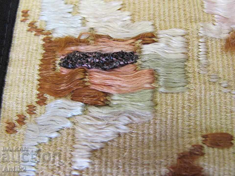 19th Century Hand Woven and Embroidered Folk Art Apron - 7 19th Century Hand Woven and Embroidered Folk Art Apron - 7