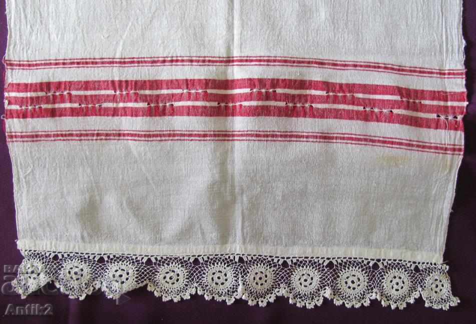 19 век 3 броя Ръчно Тъкани Кърпи памучен кенар - 5 19 век 3 броя Ръчно Тъкани Кърпи памучен кенар - 5