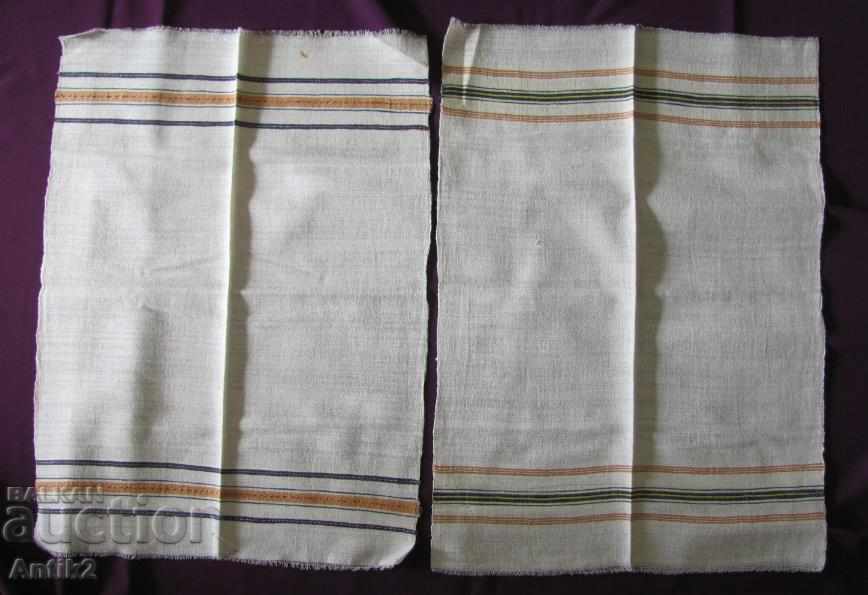 19 век 3 броя Ръчно Тъкани Кърпи памучен кенар - 6 19 век 3 броя Ръчно Тъкани Кърпи памучен кенар - 6