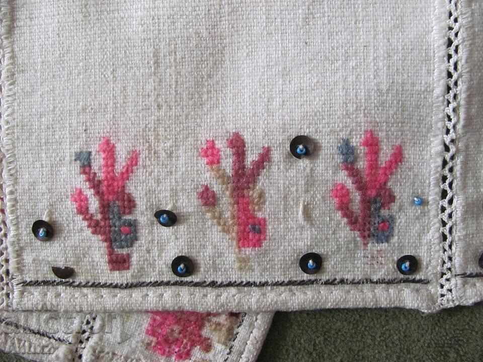 Delivery of 19th Century Hand Woven Hand Sewn Tablecloth, Box Delivery of 19th Century Hand Woven Hand Sewn Tablecloth, Box