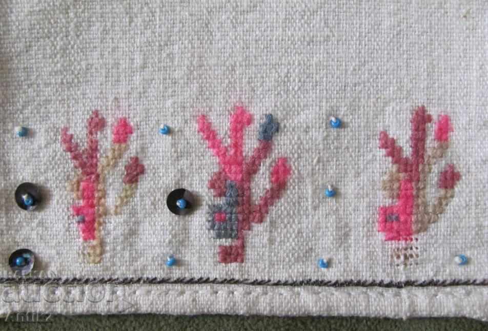 19th Century Hand Woven Hand Sewn Tablecloth, Box - 5 19th Century Hand Woven Hand Sewn Tablecloth, Box - 5