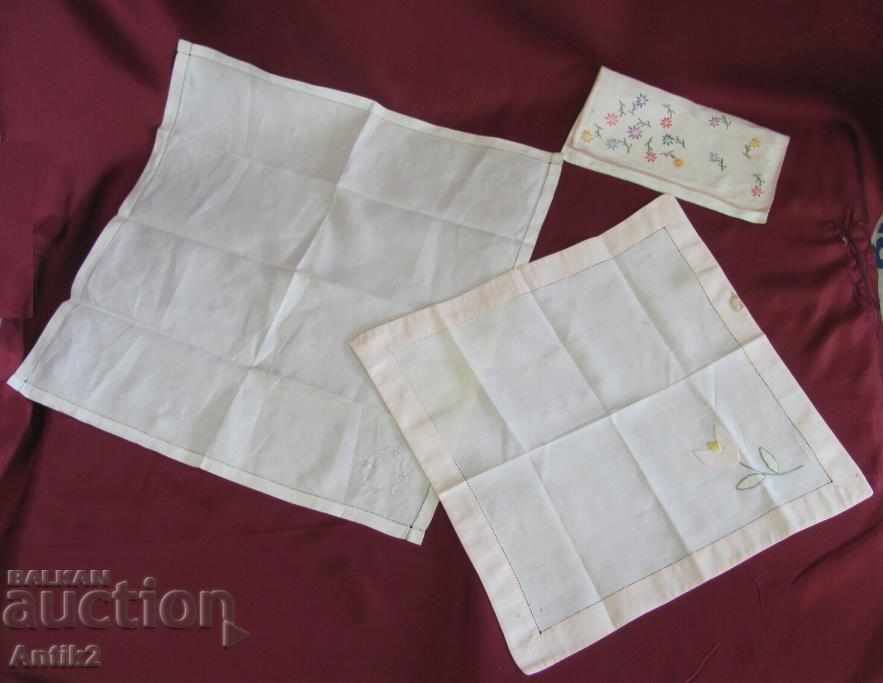 19th Century Hand Sewn Cotton Bags with 2 Towels - 7