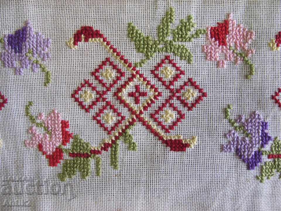 Auction 19th Century 2 pieces Handmade Embroidery and Cotton Threads Auction 19th Century 2 pieces Handmade Embroidery and Cotton Threads