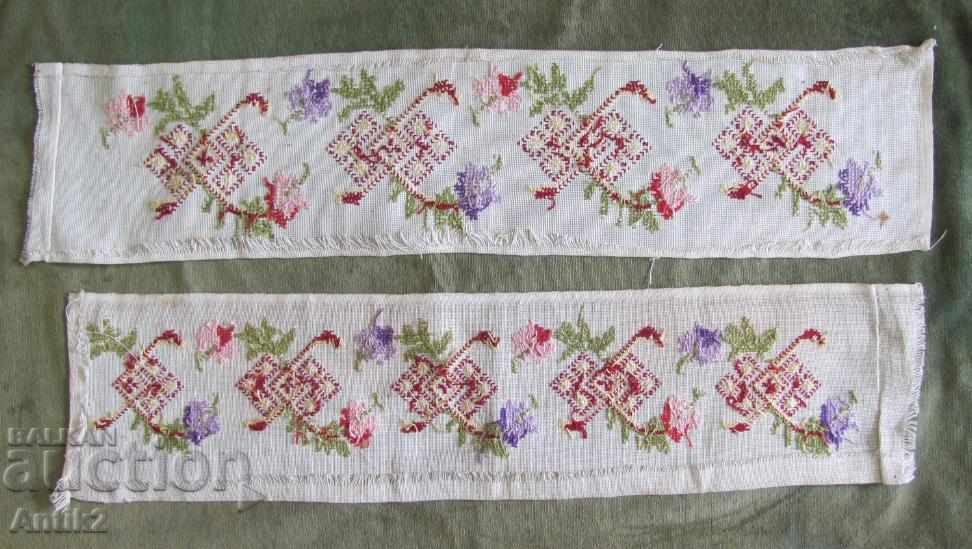 19th Century 2 pieces Handmade Embroidery and Cotton Threads - 5 19th Century 2 pieces Handmade Embroidery and Cotton Threads - 5