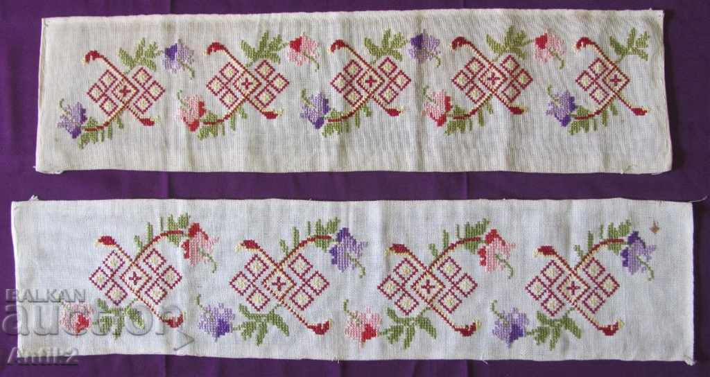 19th Century 2 pieces Handmade Embroidery and Cotton Threads