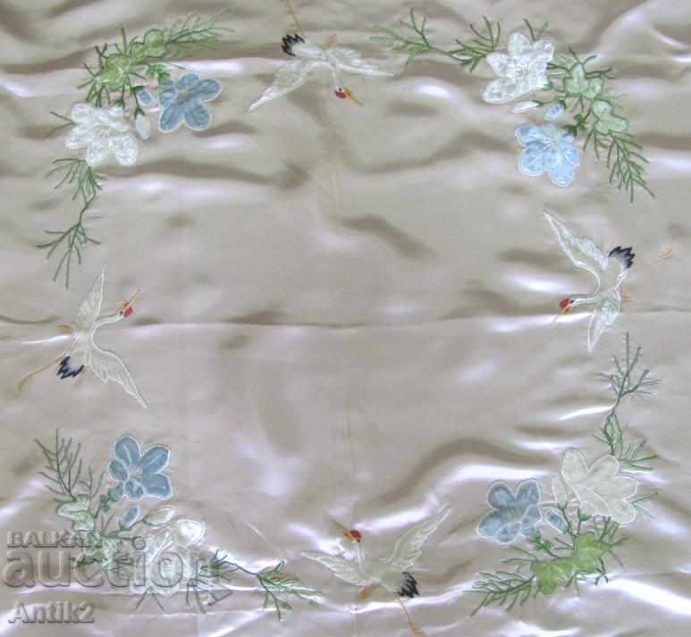 Old Machine Embroidery Korean Table Cover - 5