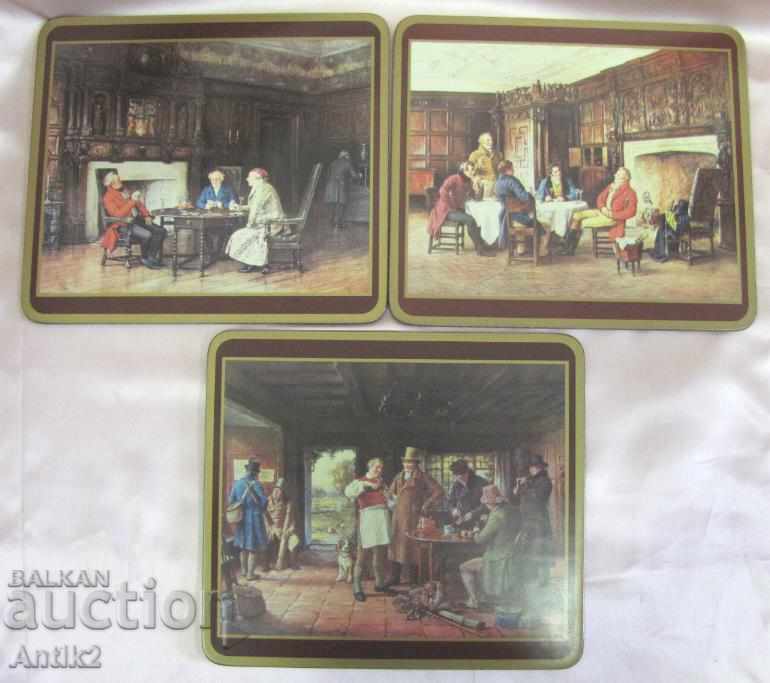 Old Cork Pads England PIMPERNEL - 5 Old Cork Pads England PIMPERNEL - 5